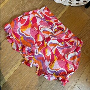Zara Pink and Orange High Waist Shorts